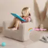 Cuddly Toddler Foam Chair for Boys and Girls, Light Grey 4