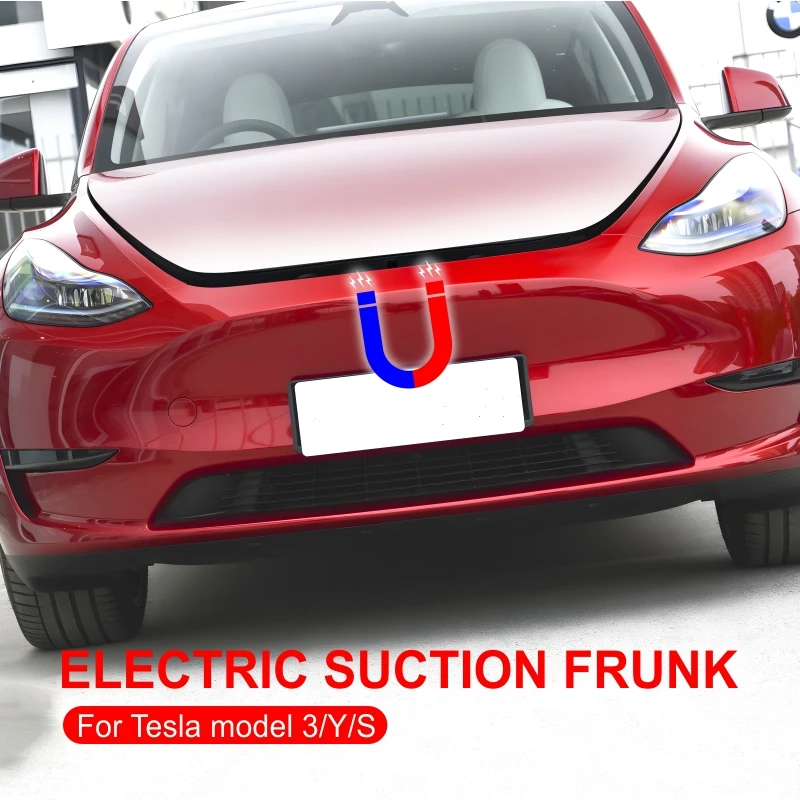 

Автоматический всасывающий дверной замок для Tesla Model 3 2021 +, модель Y, мягкий закрывающийся дверной электрический всасывающий передний капот