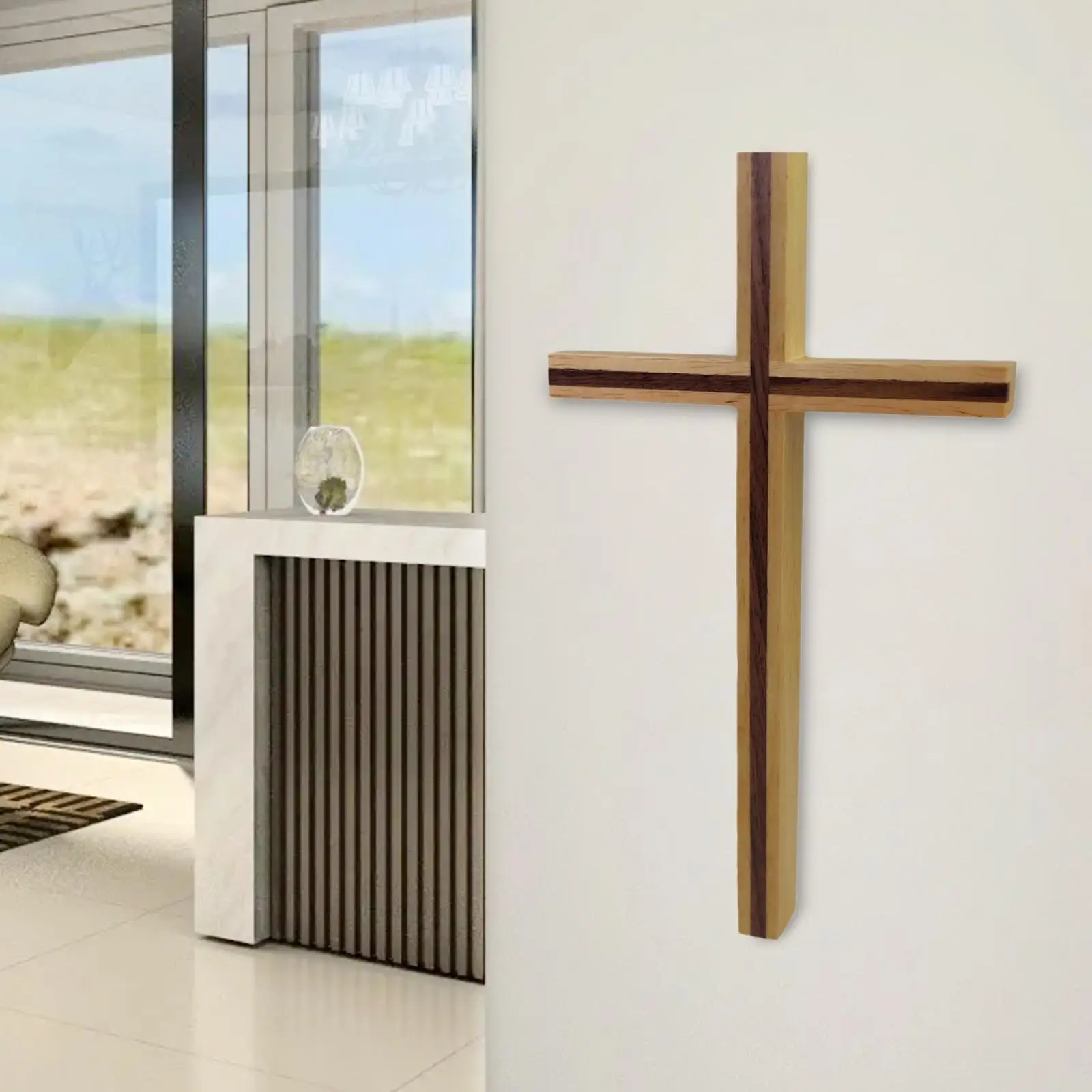 【Shop the Look】 Church Wall Hanging Crucifix Jesus Christianity Wood Cross Decorative Bedroom