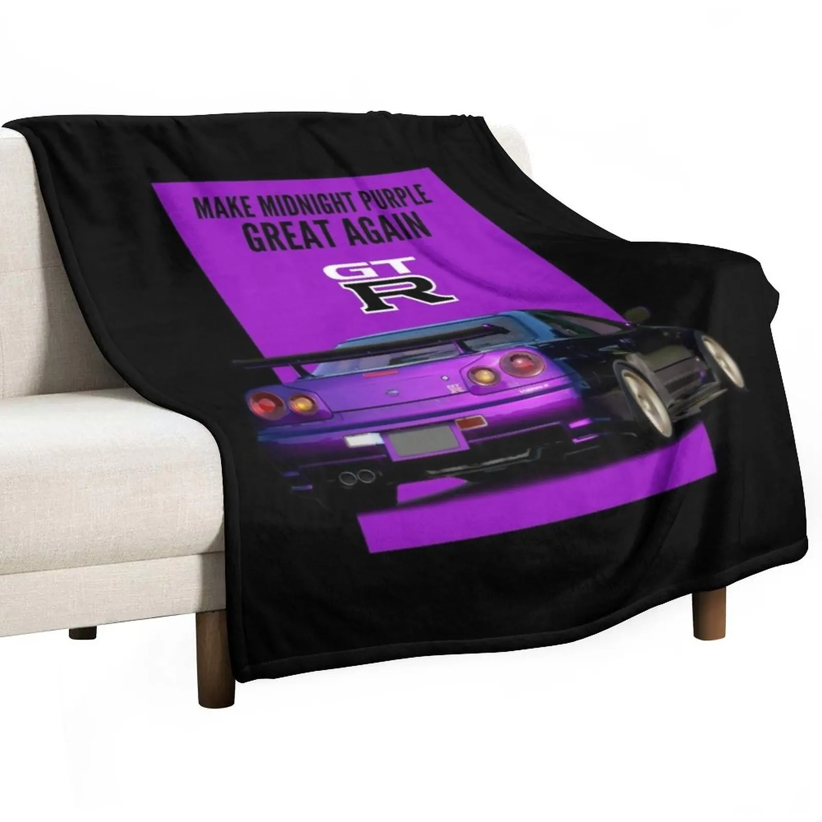 Nissan Skyline GTR R34 - Midnight Purple Throw Blanket Bed linens Thermal  Blankets For Travel - AliExpress