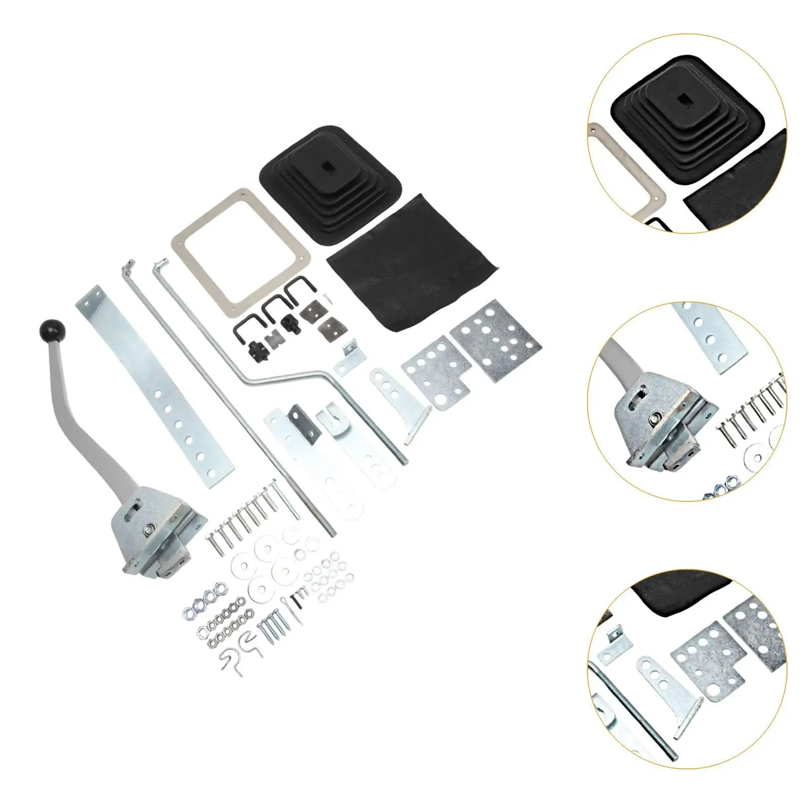 3 4 Speed Automatic Floor Shifter Kit for C6 A‐904 727 700R4 TH400 TH350 Accessory Utility Easy Installation 3/8-6 in Thread