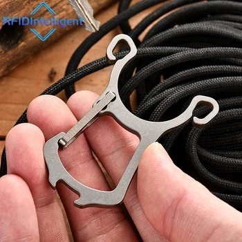 Multi-Functional Titanium Alloy Bottle Opener EDC Tools Keychain Emergency Window Breaker Self Defense Weapon Survival Supplies 1