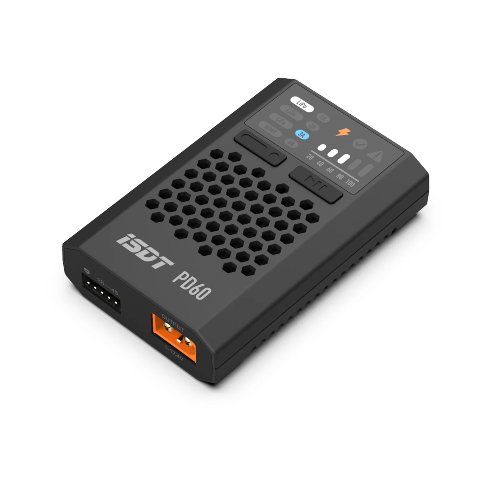 ISDT PD60 60W 6A Lipo Balance Charger, RC Charger with Type-C Input, Portable for 1-4S Lipo/Life/Lilon, 1-12S LiHv/Pb/NiMH thumbnail 3