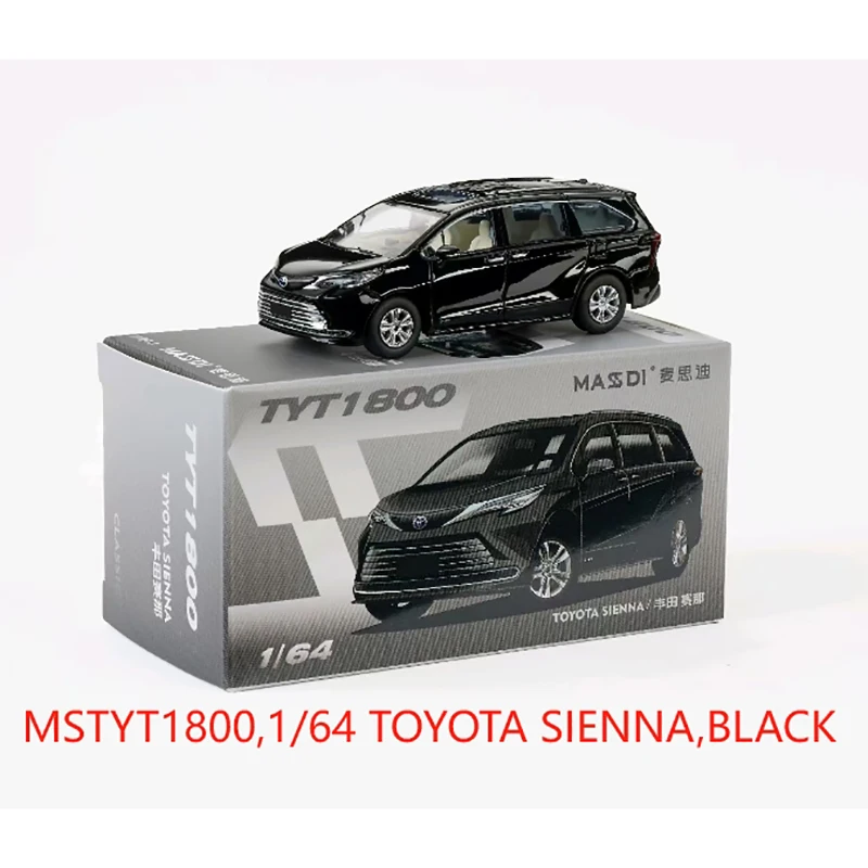 MASSDI 1:64 Scale 2023 SIENNA MPV TYT1801 Car Model Alloy Static