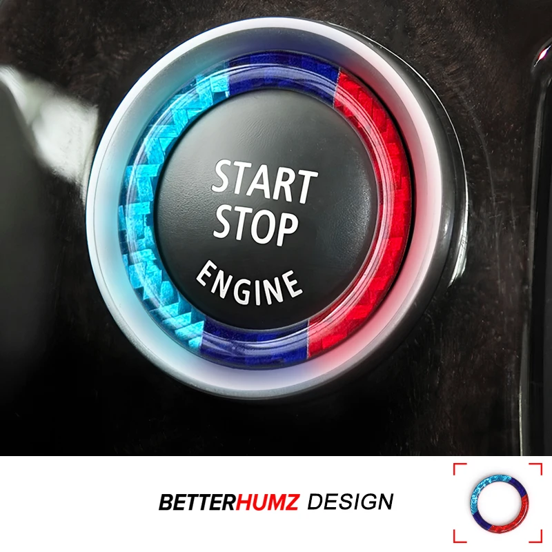 BMW 3 시리즈 E90 E92 E93 차량용 리얼 카본 파이버 엔진 스타트 스톱 ..