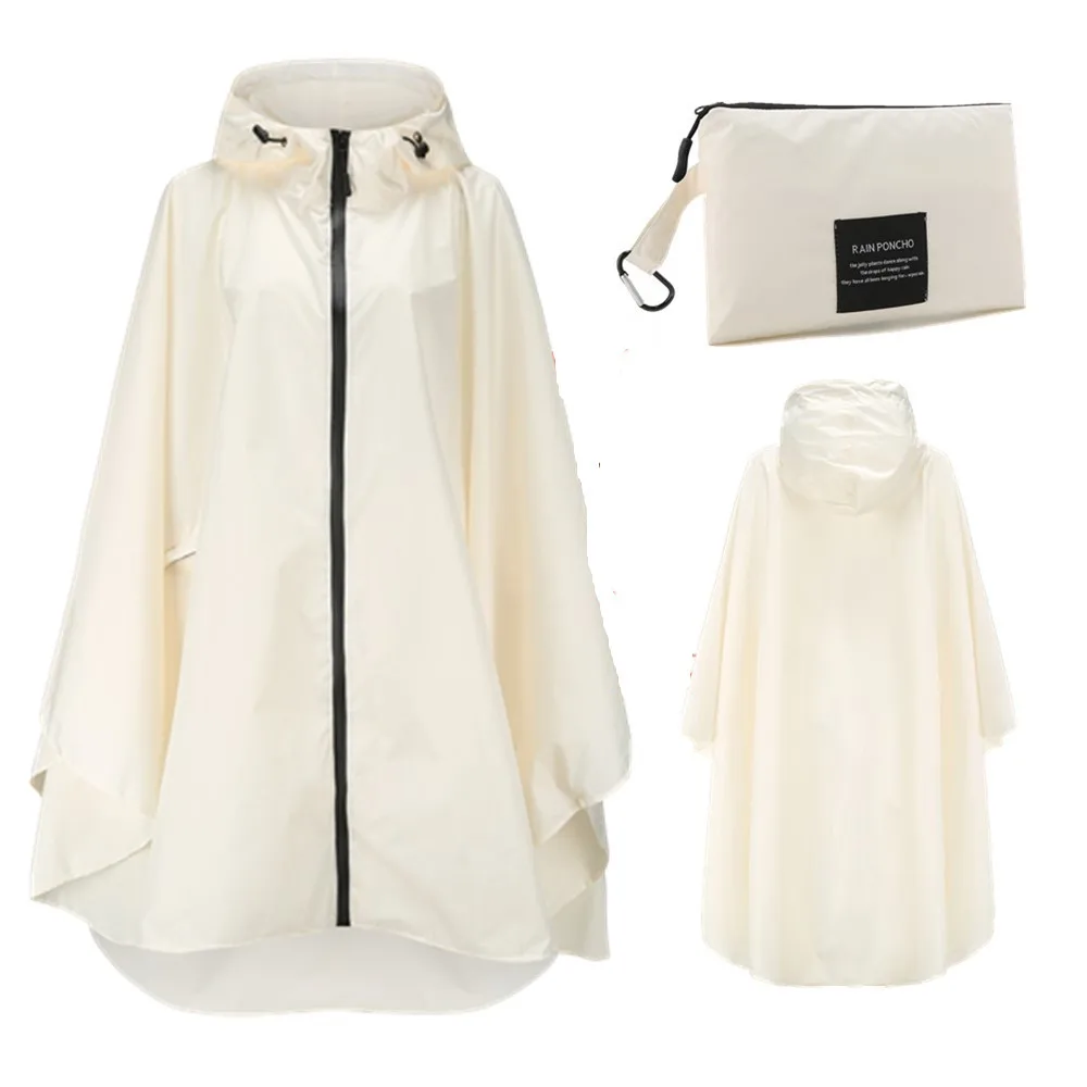 Women Men Poncho Raincoat Waterproof Tent Cover Wear Outdoors Hiking Biker Rain Coat Jacket Zip Cloak Trench