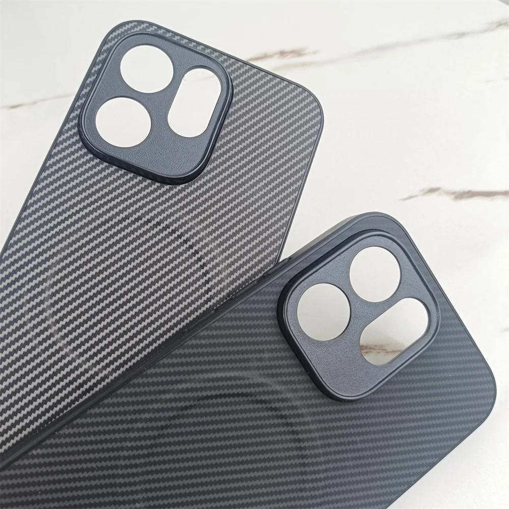 Carbon Fiber Texture Magnetic Phone Case - Wireless Charging Protective Cover