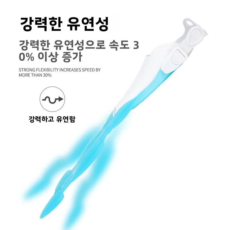 웨이브 뉴 투명 플렉시블 수영핀 다이빙 스노클링 헌팅 프로그 슈즈 초보자용 부드러운 수영핀 야외 활동용