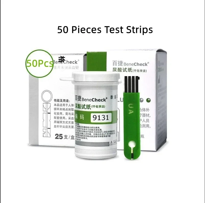 Bene Chek Uric Acid Test Anaemia Monitor With 10/25/50Tablets Test Strips EXp：2025.6
