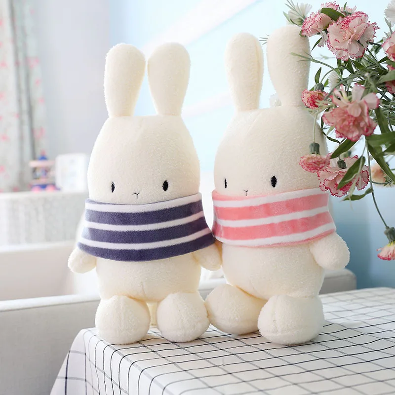 

25cm Cartoon Soft Cute Rabbit Plush Toys Cartoon Creative Animals Stuffed Bunny Soothing Doll For Baby Kids Christmas Gifts