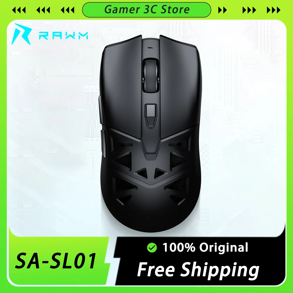 

RAWM SA-SL01 Wireless Mouse Three Mode Nordic52840 Chip PAW3395 4K Gaming Mouse Customized Hot Swap Lightweight Pc Gamer Office