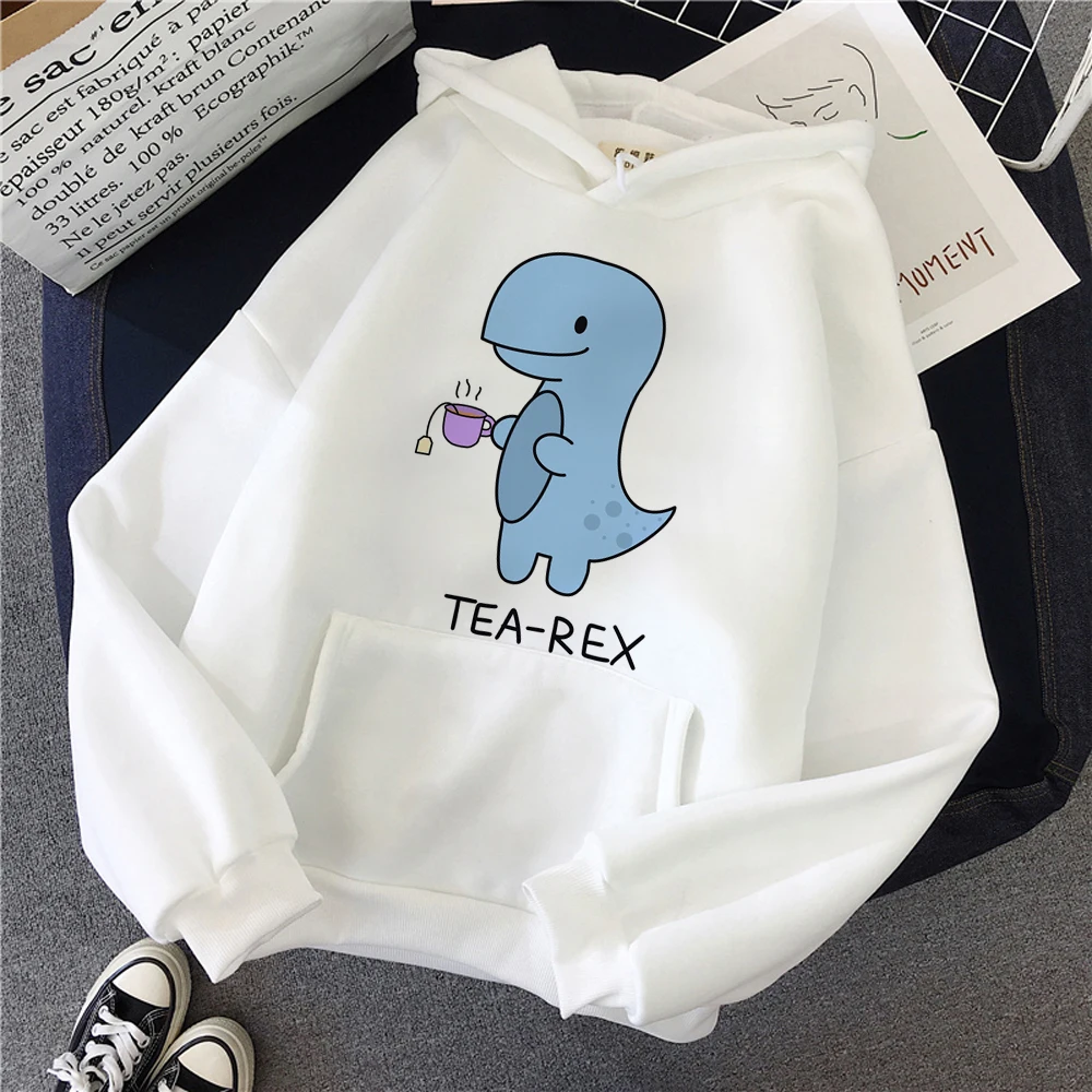 Trex Tea hoodies women anime vintage aesthetic gothic Hooded Shirt female Korean style clothing