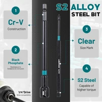 ⁦סט מטורף 27 יחידות עם ידית רטצ'ט מהירה, סט איכותי מחומר חזק מטרי וSAE בגודל 6'',  מתאים למקדחת אימפקט,⁩ – תמונה ⁦4⁩