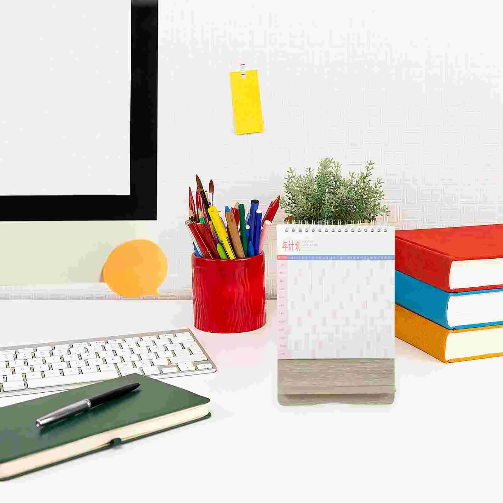 

Decor 2024 Business Office Desk Cartoon Calendar Ornaments Home Table Desktop Standing Flipped