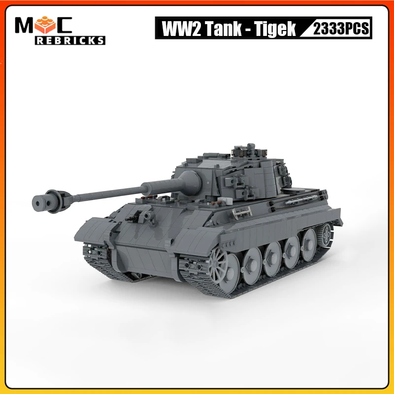 

_ WW2 Германия тяжелый танк Tiger II Kingtiger строительные блоки армейский автомобиль Коллекционная модель технологии Кирпичи Игрушки