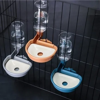 자동 애완 동물 그릇 고양이 케이지 걸이식 물병 디펜서 그릇, 강아지 고양이 토끼 개 급식 제품, 애완 동물 용품