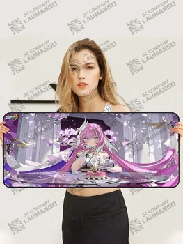 Xxl коврик для мыши Honkai Impact 3 Pc игровой шкаф Настольный коврик игровые аксессуары клавиатура компьютер коврик для мыши Elysia Настольный коврик ...