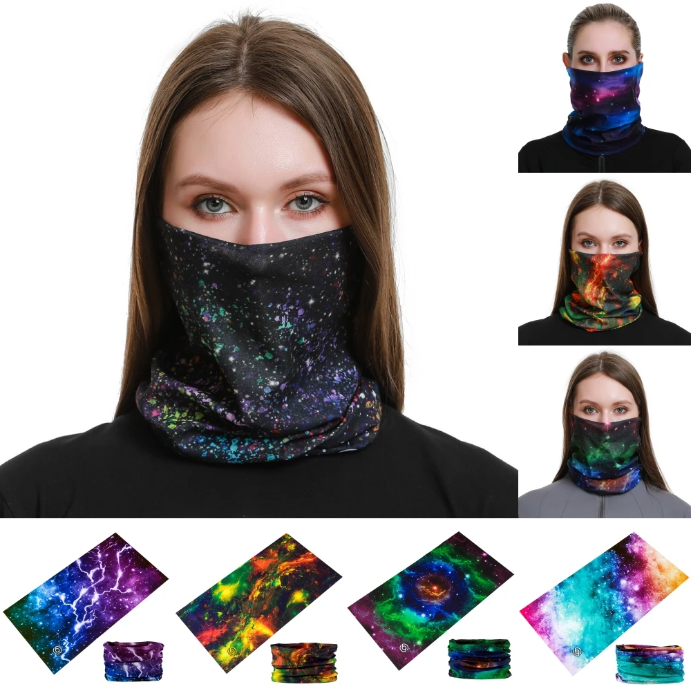 

Galaxy Bandanas For Men and Women Headbands Outdoor Sport Balaclava Biker Face Mask Summer Neck Scarf Buffs New Design 2024