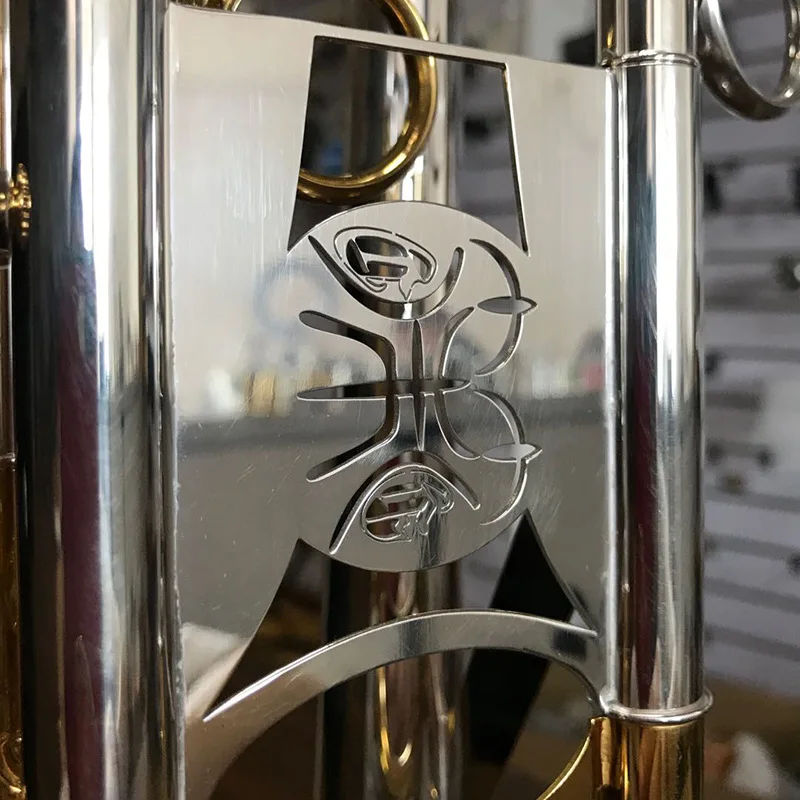 B Flat Two Tone Silver Plated Brass Trumpet-Ideal for Musicians Who Just Want to Play