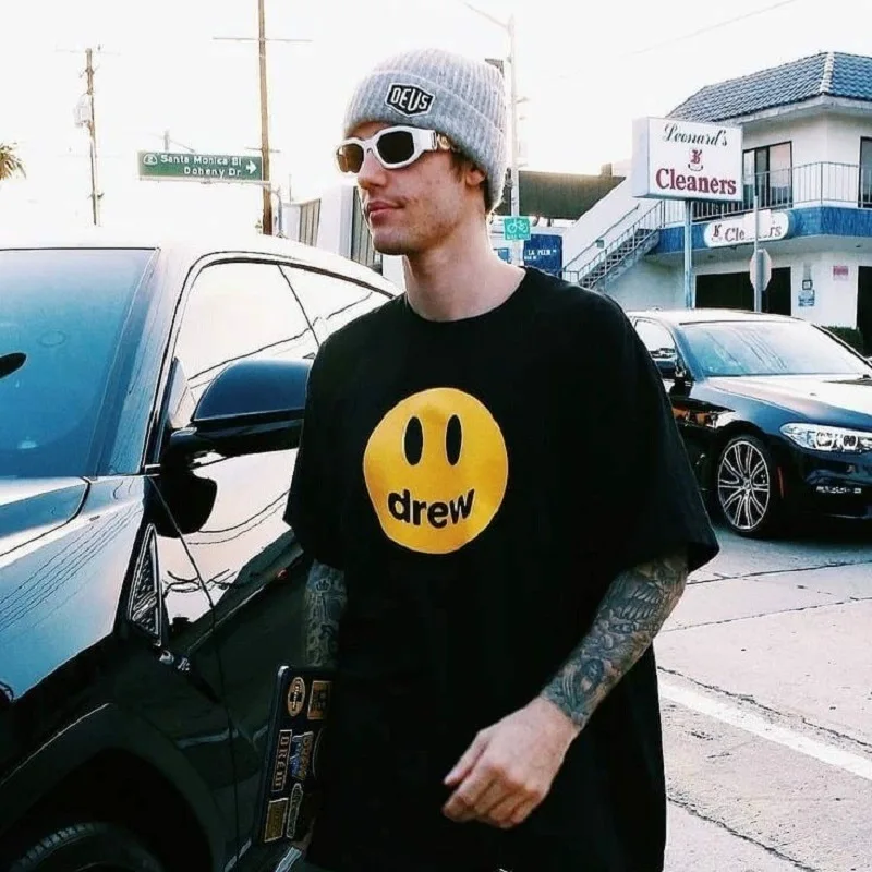 DREW Men T Shirt 1:1 Cotton Original Brand Justin Bieber
