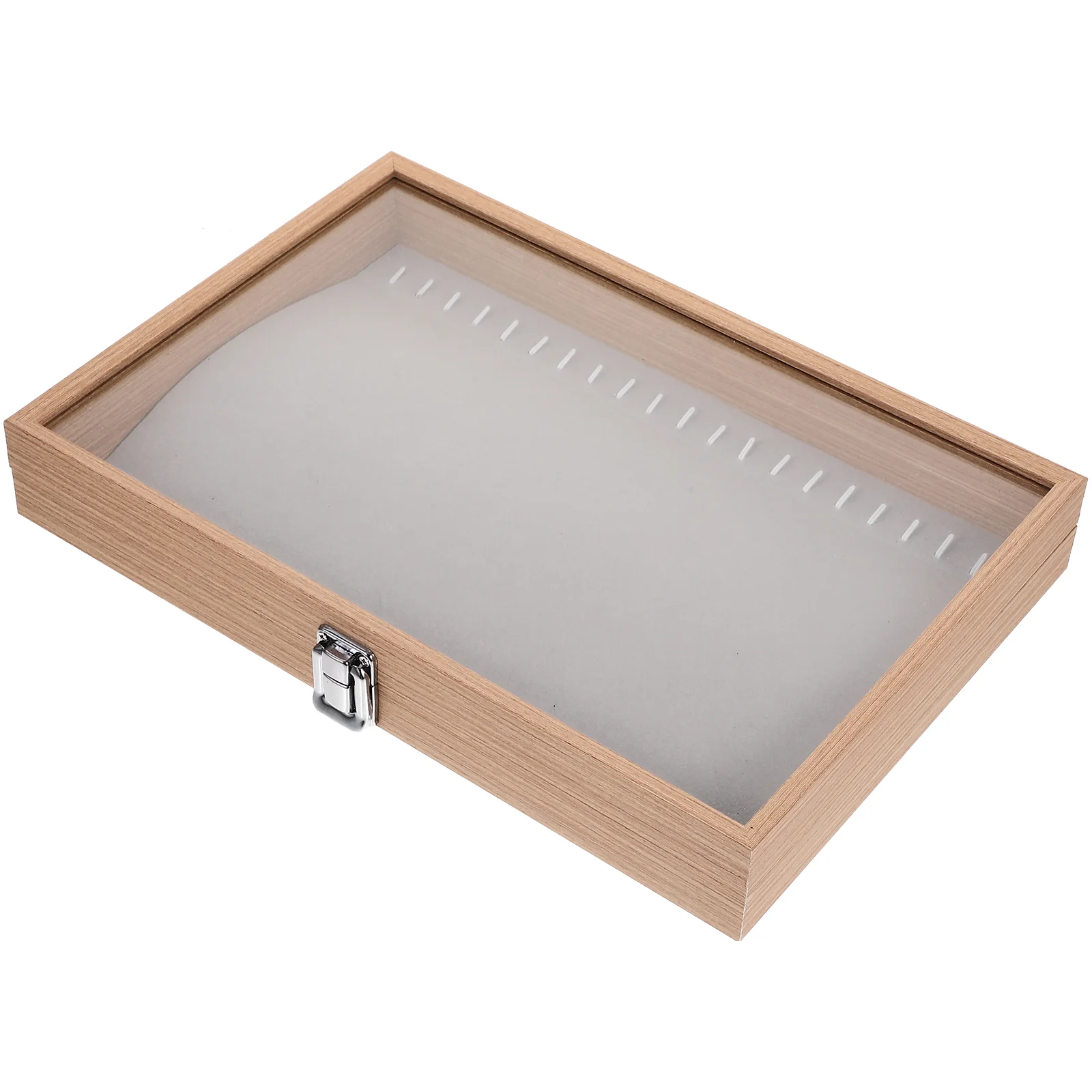 

Necklace Box Tray Miss Dangle Earrings Jewelry Boxes Velvet Portable Organizer Wooden Alloy Drawer Clear Lid