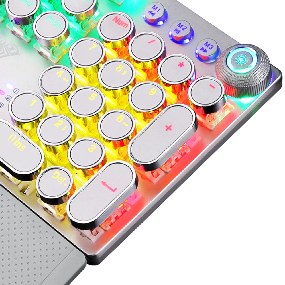 Aula-teclado Mecânico para Jogos Azul Preto Vermelho Interruptor Marrom Teclados para Jogos para Tablet Desktop Adicionar Russo Espanhol Coreano Hebraico Novo - Imagem 5