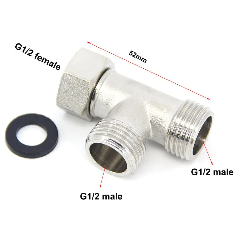 

Сплиттер с тройным адаптером, G1/2 дюйма, 20 мм, из нержавеющей стали, отводящий клапан для ванной комнаты, насадки для душа, крана, преобразователь распылителя для туалета