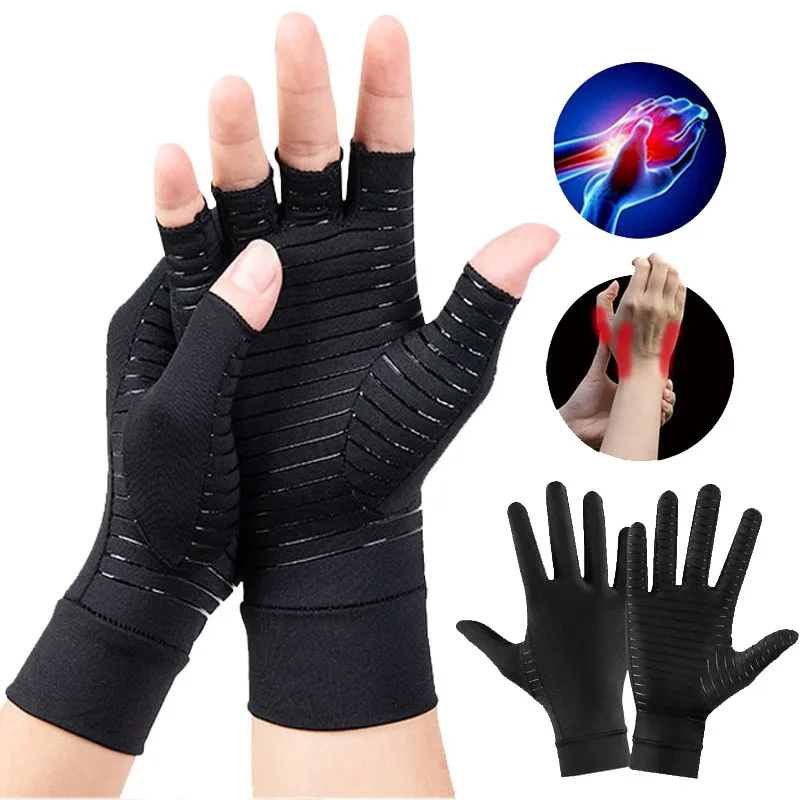 thumbnail image 2 of David Copper Compression Arthritis Gloves - Best Copper Infused Fingerless Gloves For Carpal Tunnel & Hand Pain Relief - Support For Men & Women (Large | Buy Now With Express International Delivery 2 of 13
