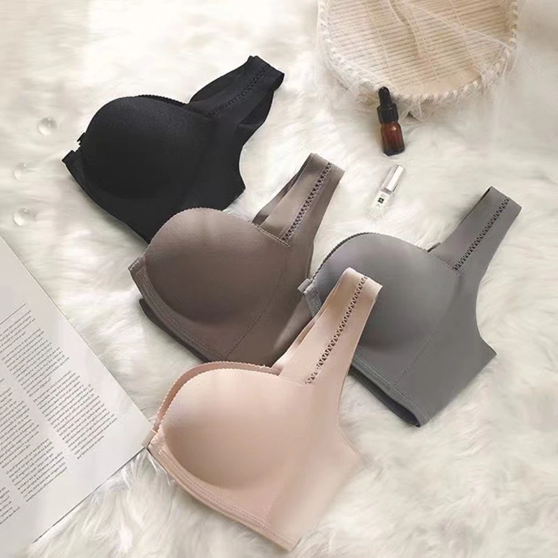 Description Picture 4 of itemFront Button Seamless Underwear Women's Small Breasts Gathered To Lift The Breasts To Prevent Sagging Adjustable Bra