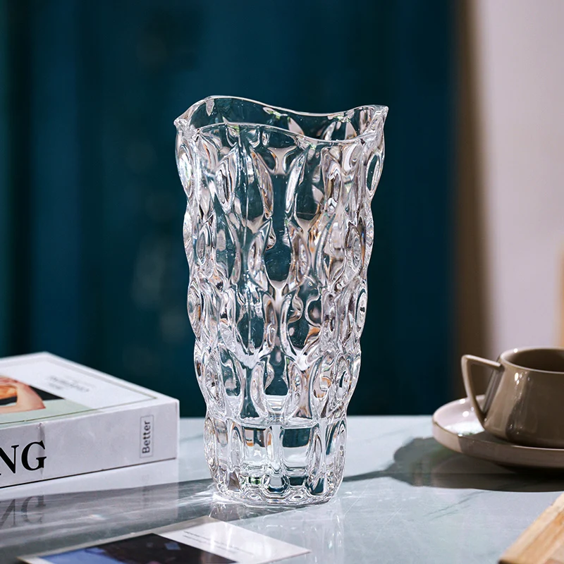 Vase en verre Transparent, Art nordique De luxe, Pots De Fleurs séchées,  plantes, chambre à coucher, Terrarium en verre - AliExpress
