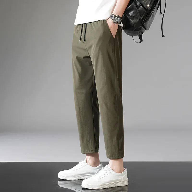 125KG Men Casual Sports Pants Summer Ice Silk