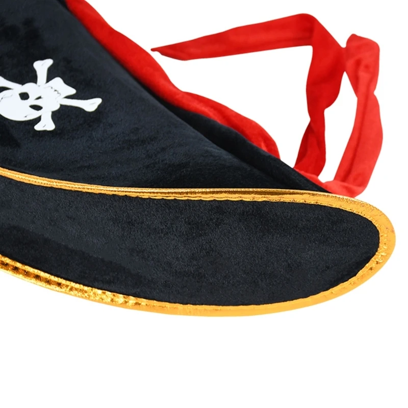 Pirate Party Hats For Kids Birthday Skull Print Pirate Captain Hat Halloween Hat Theme Birthday Party