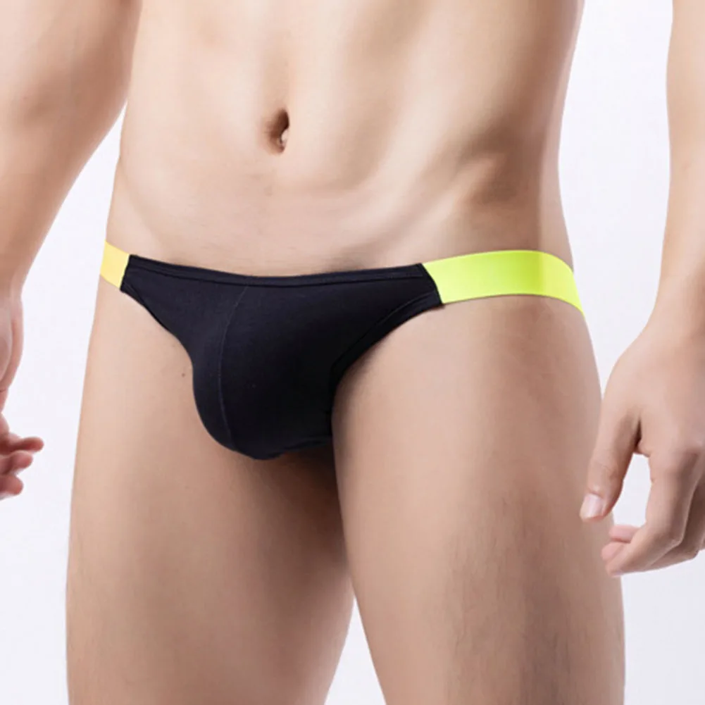 

Sexy Men Hollow Open Back Breathable Patchwork Underwear Jockstrap Panties Thongs G String Pouch Underpants Men's Double Thong