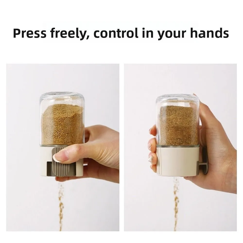 Description Picture 6 of item4Pcs Press Type Measuring Seasoning Bottle Transparent 0.5g Quantitative Salt Glass Bottle Refillable Adjustable