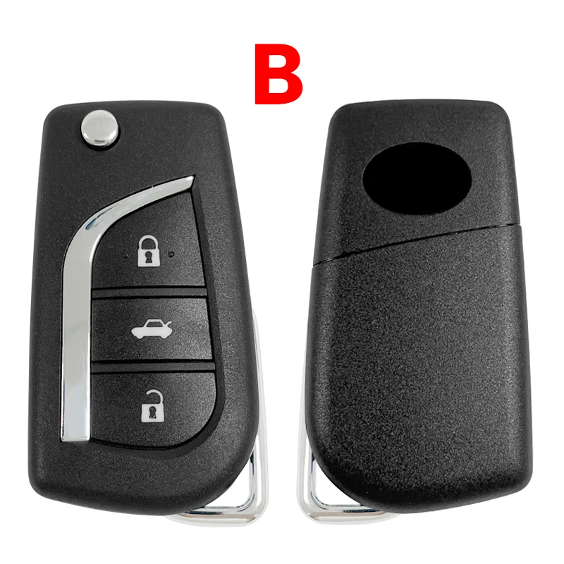 Toyota Camry Hilux Corolla flip remote 2018+ car key fob 433MHz H/8A chip 12BFR-01 replacement 4