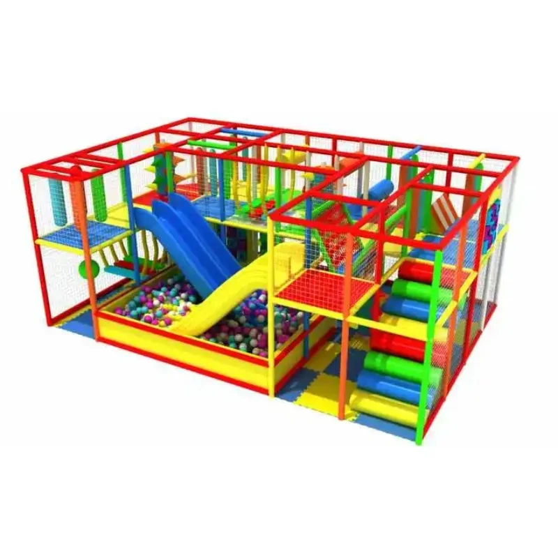 Sweet Color Themed Naughty Castle Kids Sports Playground Indoor Play Center Small Indoor Playground with Slide Ball Pit Balls
