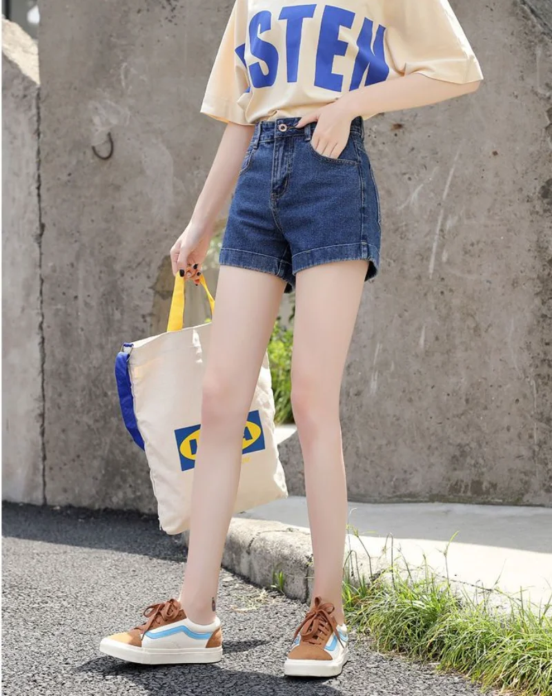 Short Pants for Woman To Wear Work Women's Shorts Denim High Waist Office Boxer Cargo Jeans Clothing Elasticty Clothes Summer XL