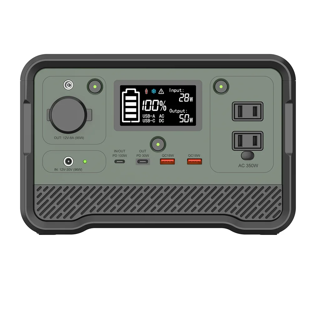 Portable Outdoor Solar Energy System Power Station 350W 297.6WH