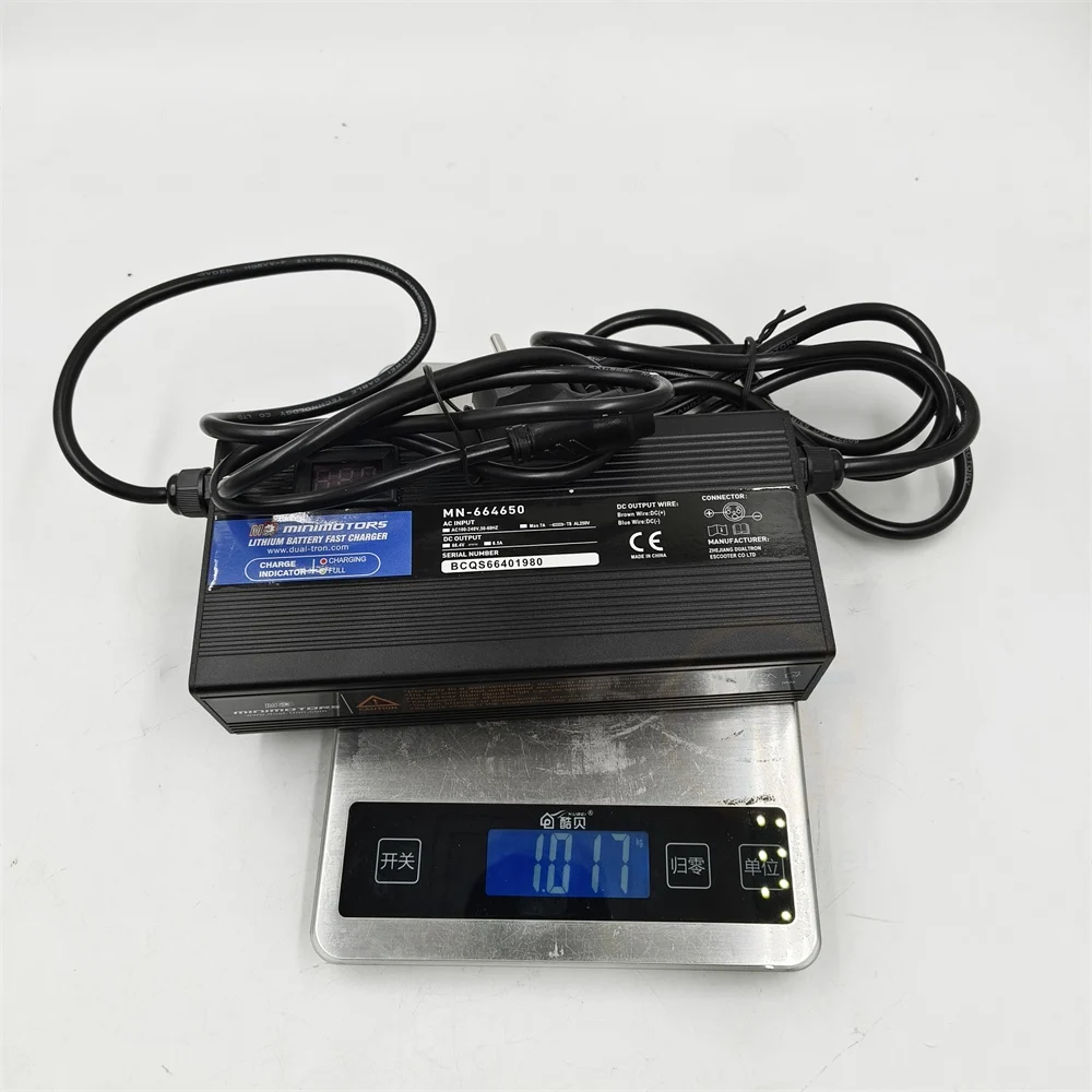 DUALTRON 66.4V 6.5A Quick Charger with Display (KN Port)(For 60V Scooter) Minimotors Fast Charge
