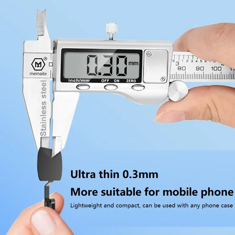 Universal Ultra-Thin Metal Phone Tether Lanyard - Durable Stainless Steel Hanging Strap
