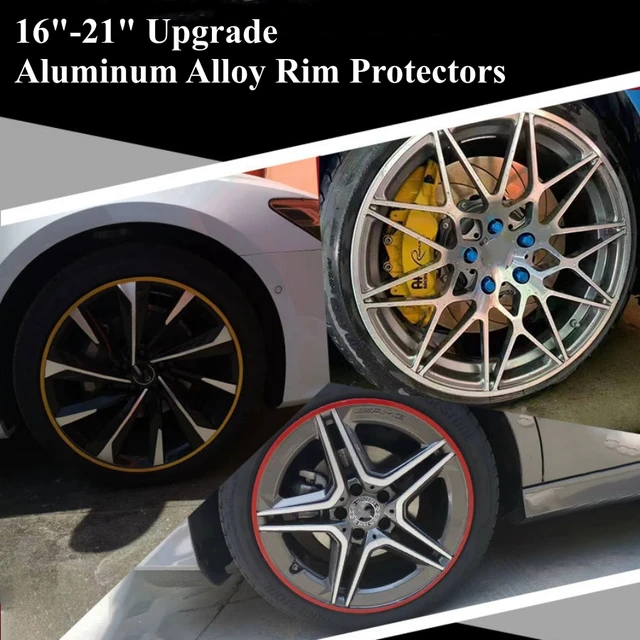 Anneau de protection de jante de protection de roue de voiture robuste pour  Tesla Model 3/Y pour BMW/Benz pour Audi Hyundai, 4 paquets de 14-22 pouces  - AliExpress