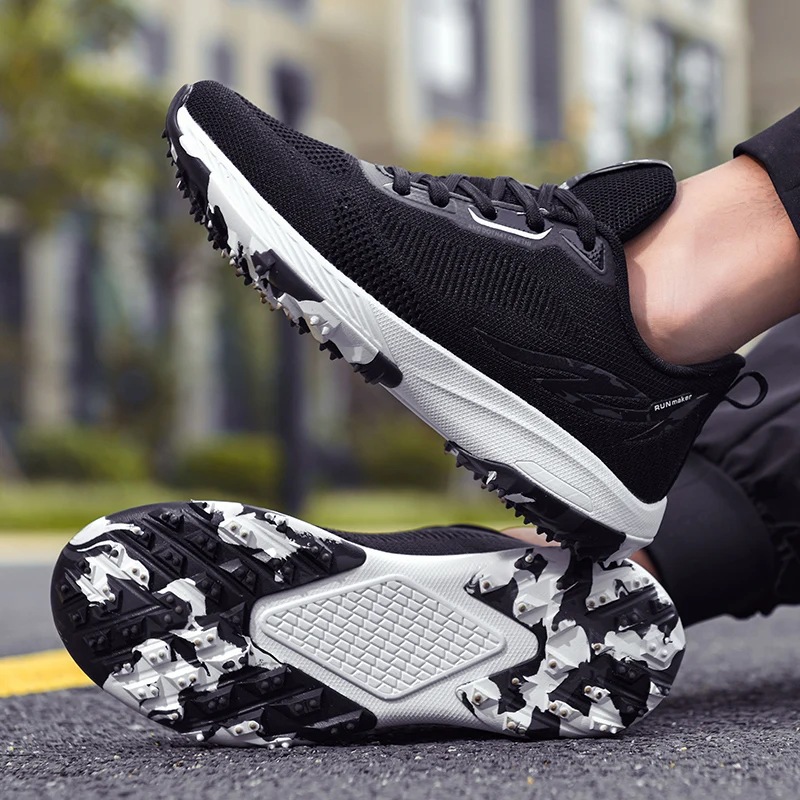 Summer Men's and Women's Lightweight Luxury Golf Sports Shoes Outdoor Fitness Jogging Shoes Men's Anti Slip Sports golf shoes