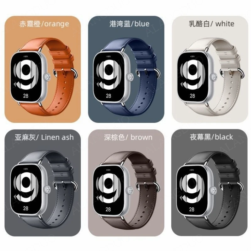 Redmi Watch 4 가죽 스트랩 공식 손목 밴드 컬러 Smartwatch 액세서리 Redmi watch4 통기성 팔찌
