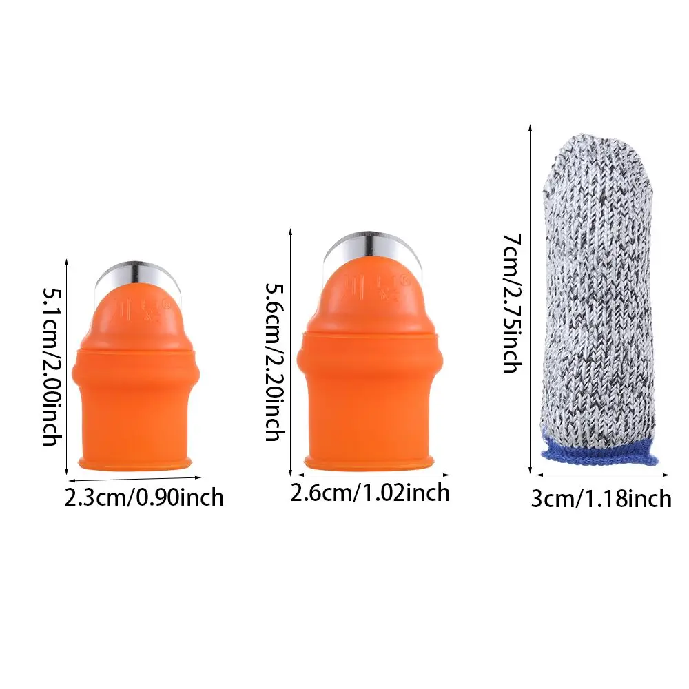 2PCS SiliconeThumb Cutter Finger Guards Garden Plant Picking Tool Cut-resistant Finger Sleeve Bean Picker