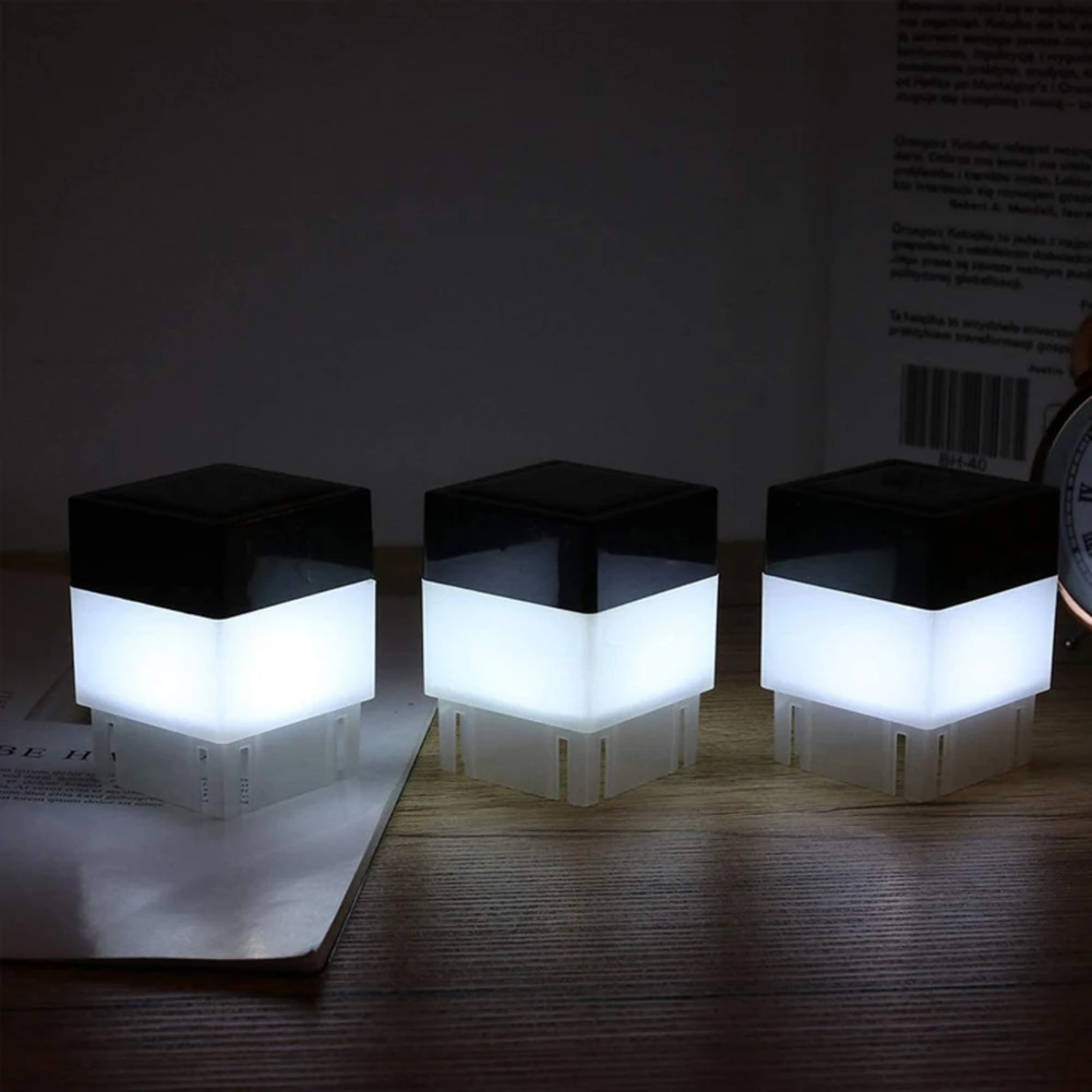 Solar Light LED Solar Light LED Landscape Lights Post Light Outdoor Solar LED Post Lights Square Walkway Light Lawn Fence Landscape Lights LED Deck Cap Lamp For Fence Pathway Ga