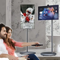 27 32 Inch Smart Home TV Movable Charging Digital Signage Portable Smart Screen Display Built-in Speaker Smart TV Monitor 1