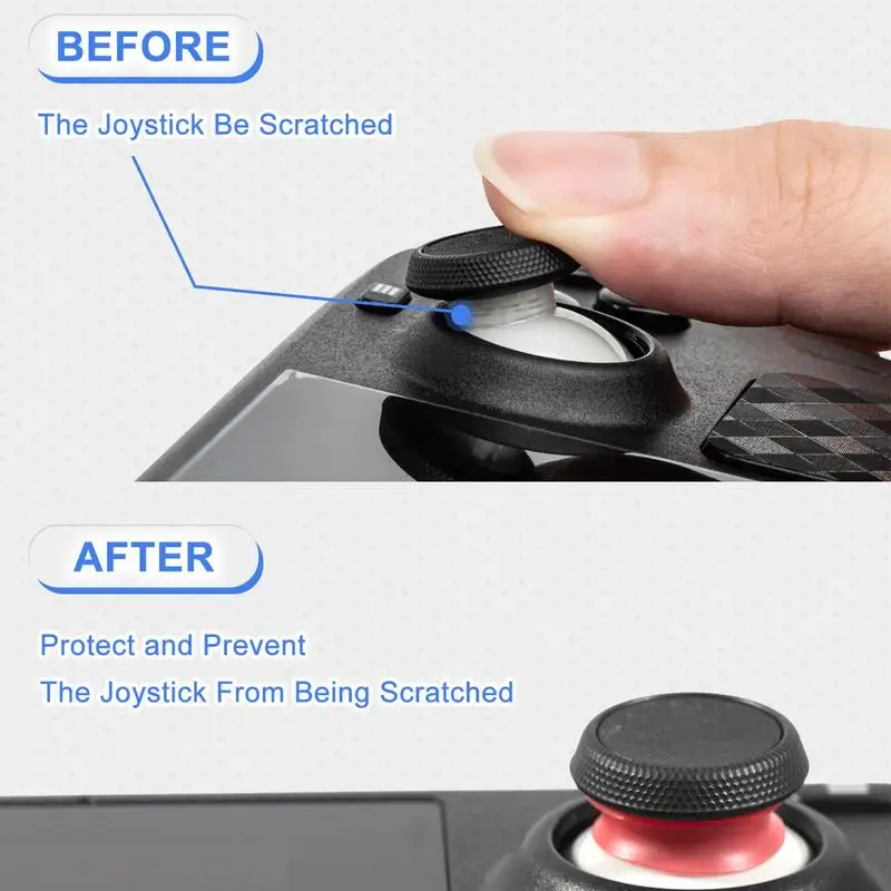24pcs hra joysticku chrániče anti-wear silikon joysticku ochranný kroužky kompatibilní pro pára deck//switch pro regulátor
