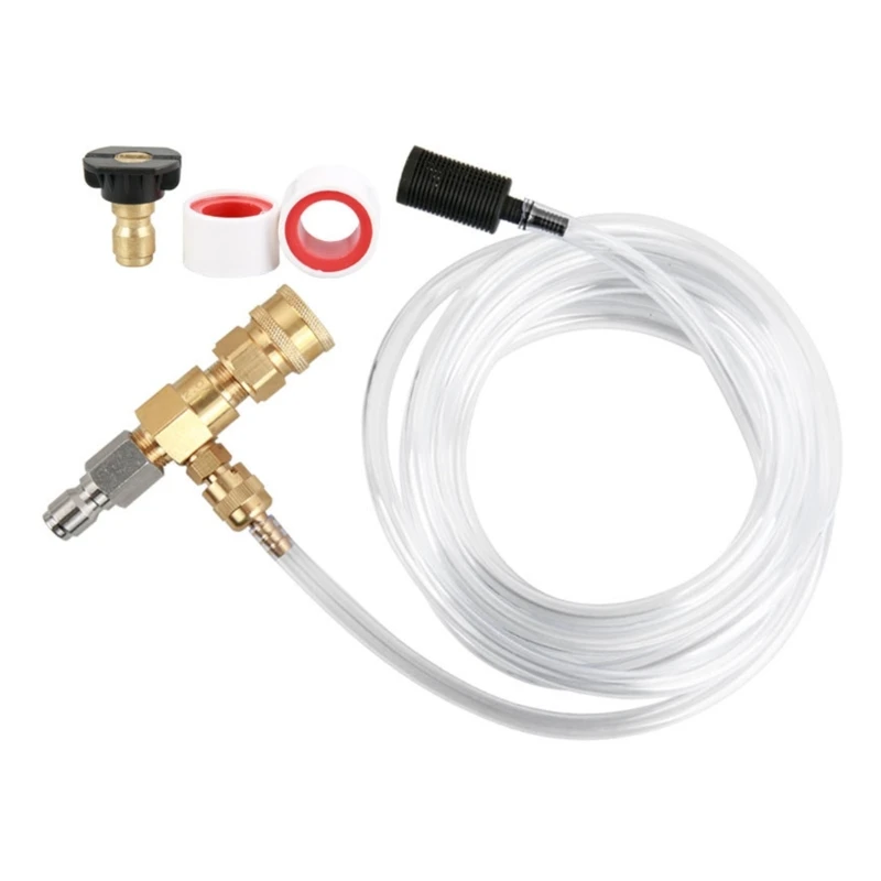 Chemically Injector Kits for Pressure Washer Soap Dispenser 3/8In Connectors Soap Injector with Siphon Hose & Nozzle