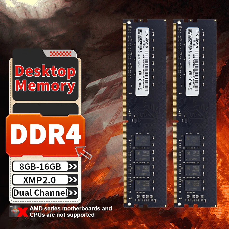 ENvinda DDR4 Ram 8GB 16GB 2666MHz 3200MHzDRAM DIMM Memory 288pin
