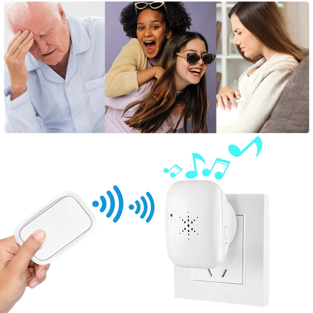 

Self-Powered Outdoor Wireless Doorbell EU IP44 Waterproof Door Chimes 150M Long Distance 38 Songs Wireless 433.92MHz Door Bell